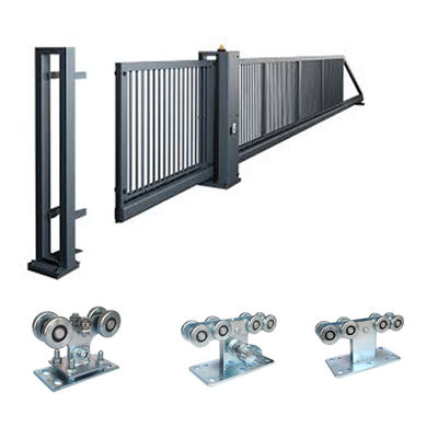 3 '' ปรับ Cantilever Gate ล้อทองสีขาวสังกะสีเคลือบผง