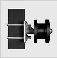 Nylon Rod Black Roller 4 นิ้วกัลวาไนซ์กลมและสี่เหลี่ยม