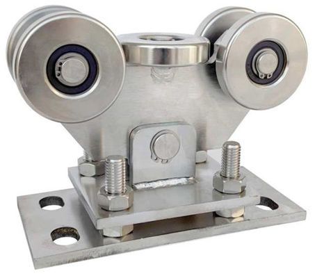 SS304 68mm ปรับได้ 5 ล้อประตู Cantilever สำหรับ 80X80 Track