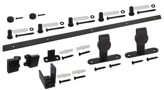 ชุดฮาร์ดแวร์ประตูยุ้งข้าวขนาดเล็ก Super Mini Top Mount สีดำ