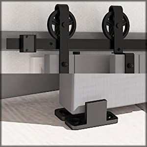 8ft แผ่นสังกะสีชุบ Double Barn Door Wheels Ultra Quiet