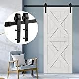8ft แผ่นสังกะสีชุบ Double Barn Door Wheels Ultra Quiet